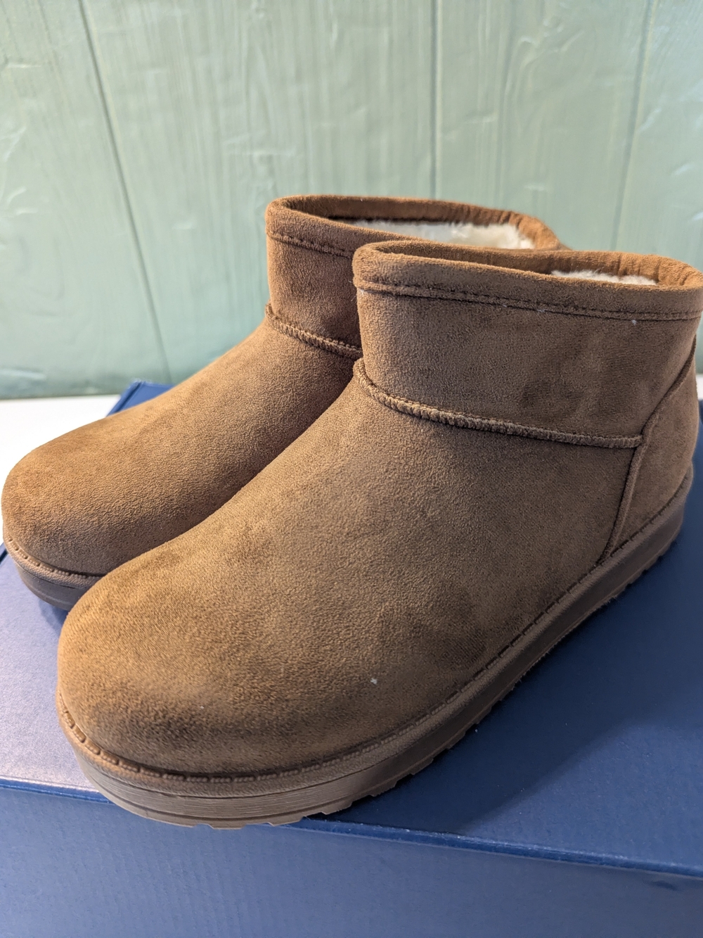 White Mountain Inspa Chestnut Faux Fur Ankle Boots 6.5M